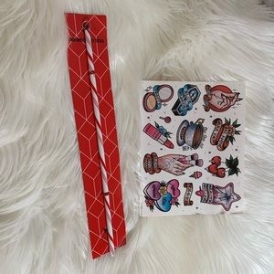 Jeffree Star Stickers and Candy Cane Straw Bundle